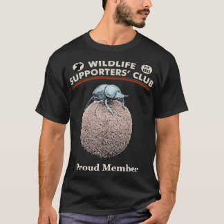 Dung Beetle Atop its Dung Ball for Wildlife Suppor T-shirt