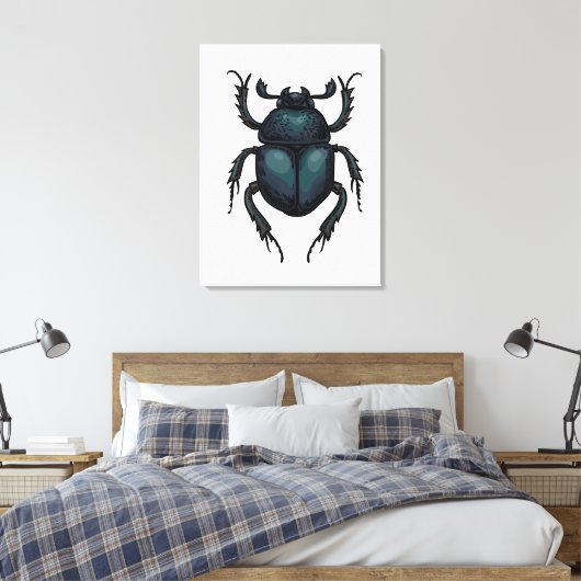 Dung beetle canvas afdruk (Insitu (Slaapkamer))