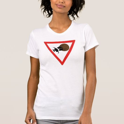 Dung Beetle Crossing, Trafic Sign, Zuid-Afrika T-shirt (Voorkant)