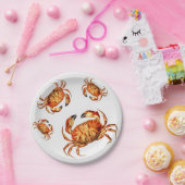  Dungeness Crab Illustratie     Papieren Bordje (Feest)