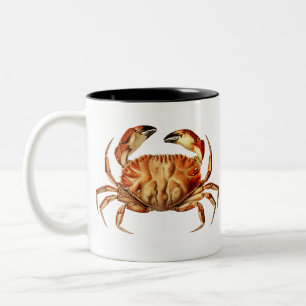 Dungeness Crab Illustratie Tweekleurige Koffiemok
