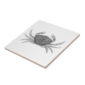 Dungeness Crab Logo (lijnkunst) Tegeltje (Zijkant)