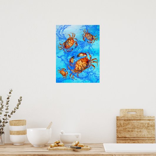 Dungeness Crabs Poster (Keuken)