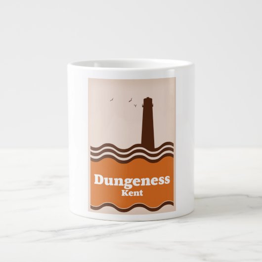 Dungeness Kent  stijl reisposter Extra Grote Beker (Voorkant)