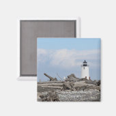 Dungeness Spit Lighthouse Magnet Magneet (Voorkant / Achterkant)