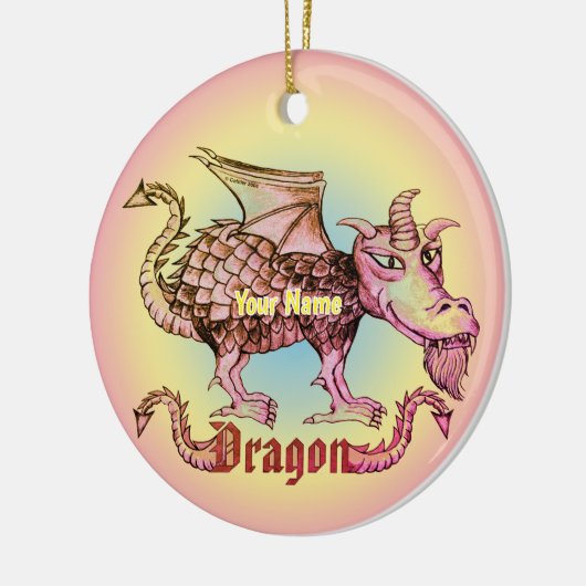 Dungeon Dragon Keramisch Ornament (Links)