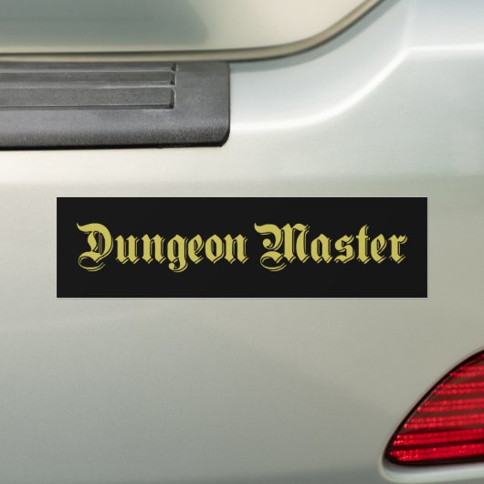 Dungeon Master Bumpersticker (Op auto)