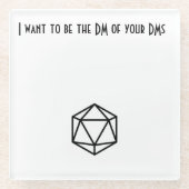 Dungeon Master of Direct Messages Glazen Onderzetter (Voorkant)