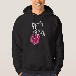 Dungeon Meowster D20 Dice Board Game Pen & Paper C Hoodie
