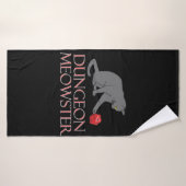 Dungeon Meowster Funny RPG Cat met Dice Badhanddoek (Badhanddoek)
