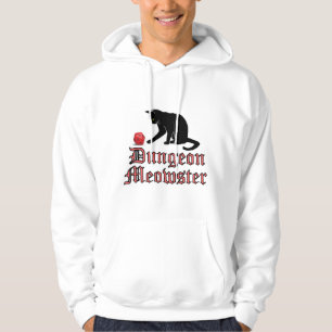 Dungeon Meowster Funny RPG Cat met Dice Hoodie