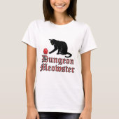 Dungeon Meowster Funny RPG Cat met Dice T-shirt (Voorkant)