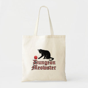Dungeon Meowster Funny RPG Cat met Dice Tote Bag