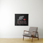 Dungeon Meowster Funny RPG Cat met Dice Wandkleed (In Situ (horizontaal))