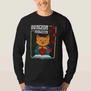 Dungeon Meowster Rpg Tabletop Gaming Dm Role Playe T-shirt