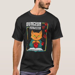 Dungeon Meowster Rpg Tabletop Gaming Dm Role Playe T-shirt