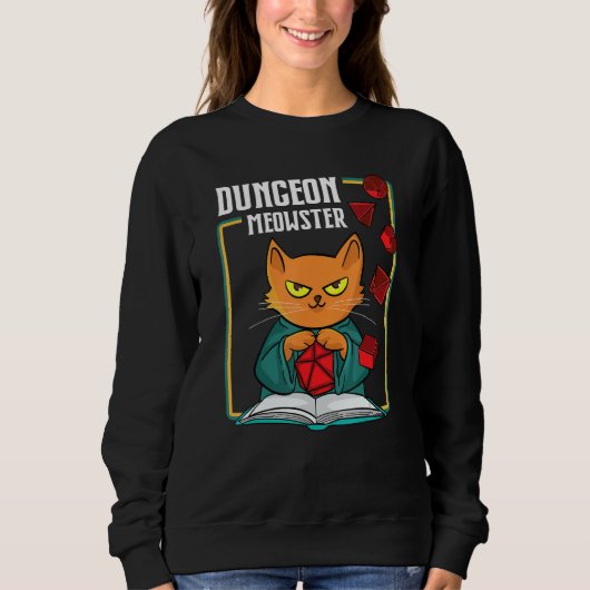 Dungeon Meowster Rpg Tabletop Gaming Dm Role Playe Trui (Voorkant)