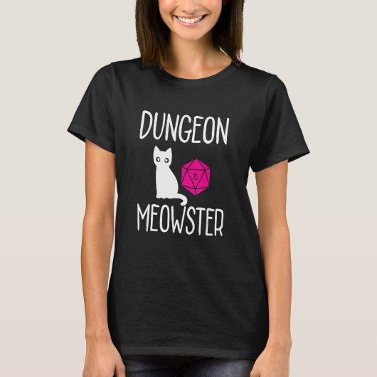 Dungeon Meowster Rpg Tabletop Gaming Dm T-shirt (Voorkant)
