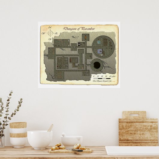 Dungeon of Parambor Battle Map Poster (Keuken)
