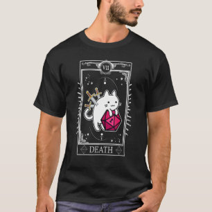 Dungeon Tarot Kaart Kat Dice D20 T-shirt