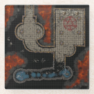 Dungeon Tile Coaster: Occultist Ondergrond Glazen Onderzetter