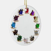 Dungeons and Dragons Class Dice Design Keramisch Ornament (Rechts)