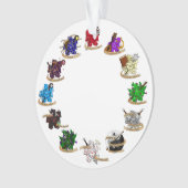 Dungeons and Dragons Class Dice Design Ornament (voorkant)