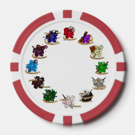 Dungeons and Dragons Class Dice Design Poker Chips