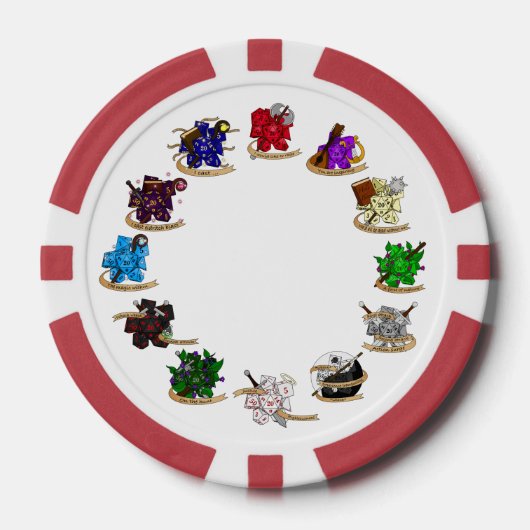 Dungeons and Dragons Class Dice Design Poker Chips (Voorkant)
