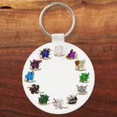 Dungeons and Dragons Class Dice Design Sleutelhanger (Voorkant)