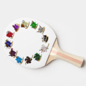 Dungeons and Dragons Class Dice Design Tafeltennisbatje (Zijkant)