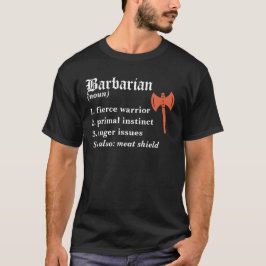 Dungeons & Dragons Barbarenklasse Definitie T-SH T-shirt