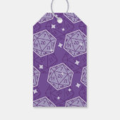 Dungeons & Dragons DnD D20 Dice Patroon Cadeaulabel (Achterkant)