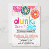Dunk and donuts party call kaart (Voorkant)