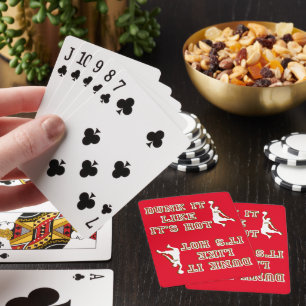DUNK HET ALS HET IS HOT grappige basketbal Pokerkaarten
