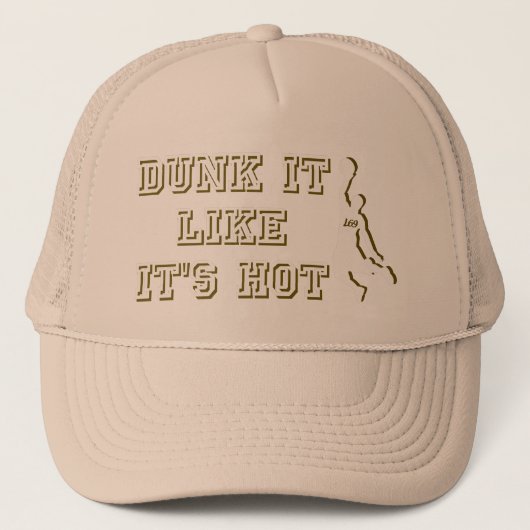 DUNK HET ALS HET IS HOT grappige basketbal Trucker Pet (Voorkant)