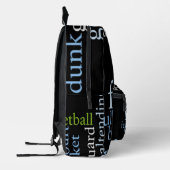Dunk in Mode: Basketbaltoebehoren Gedrukt Bedrukte Rugzak (Links)