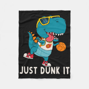 Dunk it Fun Dinosaur Bysketbyll League Slam D Fleece Deken