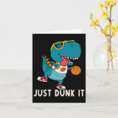 Dunk it Fun Dinosaur Bysketbyll League Slam D Kaart (Gele Bloem)