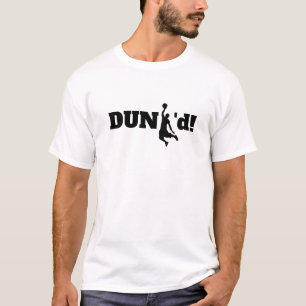 Dunked Basketball Phrase met Oranje typografie T-shirt