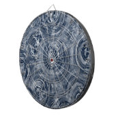 Dunkelblau und ganz schön wirbelige Batik Dartbord (Voorkant Rechts)