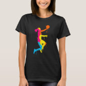 Dunking basketball player basket basketball player t-shirt (Voorkant)