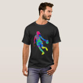 Dunking basketbalspeler mandje t-shirt (Voorkant volledig)