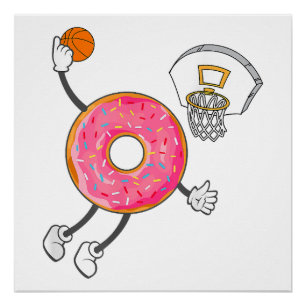 Dunking Donut Hole Food Champ Perfect Poster