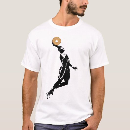 Dunking Donuts Basketball Funny B-ball Lovers T-shirt (Voorkant)