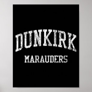 Dunkirk High School Hs Dunkirk Ny Vintage Srts Poster