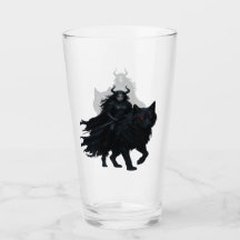 Dunkle Kriegerin auf Höllenwolf