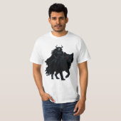  Dunkle Kriegerin auf Höllenwolf T-shirt (Voorkant volledig)
