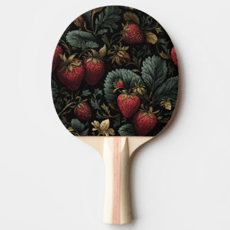 Dunkles Erdbeermuster – Ping Pong Paddle Tafeltennisbatje