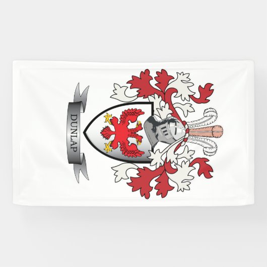 Dunlap Family Crest Coat of Arms Spandoek (Horizontaal)
